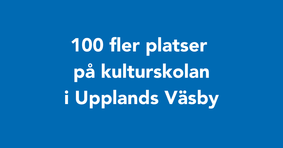 Liberalerna satsar på kulturskolan